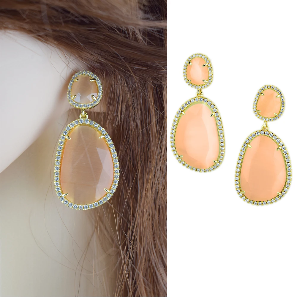 Vintage Gold Color Green Crystal Earrings for Women Wedding Party Geometry AAA Zircon Trendy Drop Earrings Gift
Vintage Gold Color Green Crystal Earrings for Women Wedding Party Geometry AAA Zircon Trendy Drop Earrings Gift