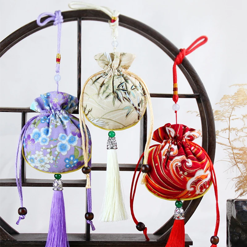Chinese Style Tassel Sachet Retro Crane Sea Wave Flower Cherry Blossom Pattern Hanfu Accessories Carry Pouch Jewelry Storage Bag
Chinese Style Tassel Sachet Retro Crane Sea Wave Flower Cherry Blossom Pattern Hanfu Accessories Carry Pouch Jewelry Storage Bag