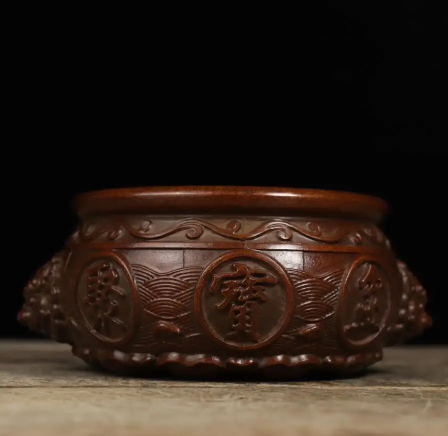 Archaize seiko brass double lion head treasure bowl household decoration crafts statue
Archaize seiko brass double lion head treasure bowl household decoration crafts statue