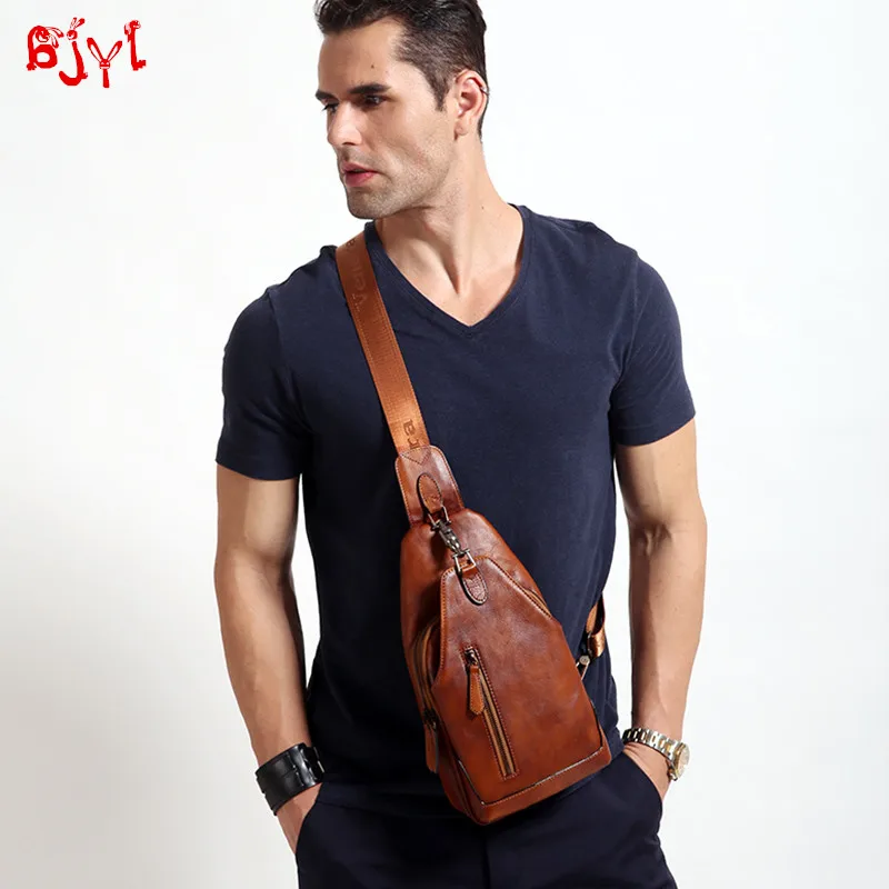 Genuine Leather Men's Bag Leather Men Chest Bag Shoulder Bag Retro Casual Messenger Bag New Chest Bags Korean Version of The
Genuine Leather Men's Bag Leather Men Chest Bag Shoulder Bag Retro Casual Messenger Bag New Chest Bags Korean Version of The