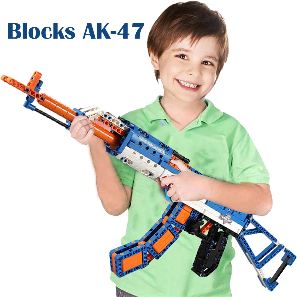building blocks AK47 gun military toy 98K bricks weapon set M4A1 can fire rubber band toys for children boys kids
building blocks AK47 gun military toy 98K bricks weapon set M4A1 can fire rubber band toys for children boys kids