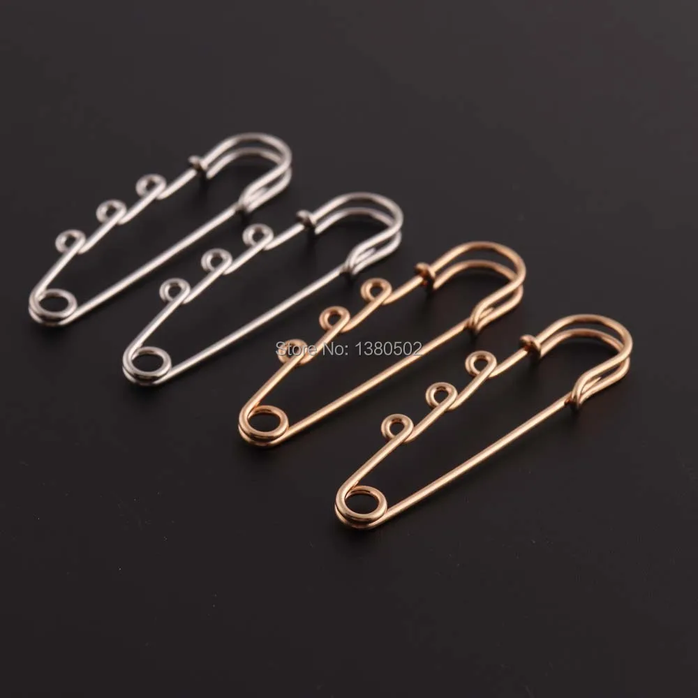20pcs/lot 63*15mm Silver and Gold Color 3holes Brooch pins Safety Pins Decoration accessories
20pcs/lot 63*15mm Silver and Gold Color 3holes Brooch pins Safety Pins Decoration accessories
