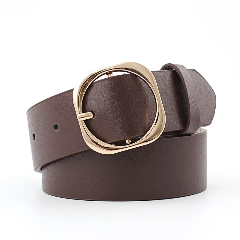 Fashion Gold Round Buckle Belts Female Leather Wide Strap For Leisure Dress Jeans Decoration Women's Belt Cinto Feminino
Fashion Gold Round Buckle Belts Female Leather Wide Strap For Leisure Dress Jeans Decoration Women's Belt Cinto Feminino