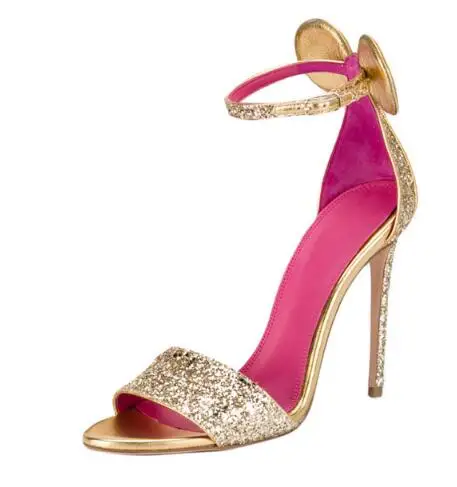 Glitter Sandals Sexy Butterfly-knot Stiletto Wedding Sandals Gold Thin Heel Gladiator Pumps Ears Heels
Glitter Sandals Sexy Butterfly-knot Stiletto Wedding Sandals Gold Thin Heel Gladiator Pumps Ears Heels