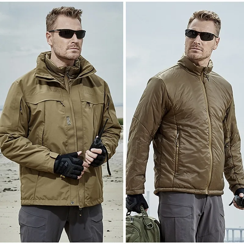 Detachable Outdoor 3 in 1 Windbreaker Autumn Winter Mens Thicken Cotton Coat Training Hunting Hiking Riding Warm Jacket
Detachable Outdoor 3 in 1 Windbreaker Autumn Winter Mens Thicken Cotton Coat Training Hunting Hiking Riding Warm Jacket