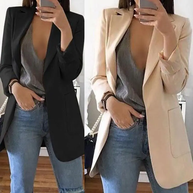 Hirigin Brand 2019 New Arrival Women Ladies Long Sleeve Cardigan Slim Jackets Suit Coat Work Jacket Casual Mid Coat Lapel
Hirigin Brand 2019 New Arrival Women Ladies Long Sleeve Cardigan Slim Jackets Suit Coat Work Jacket Casual Mid Coat Lapel