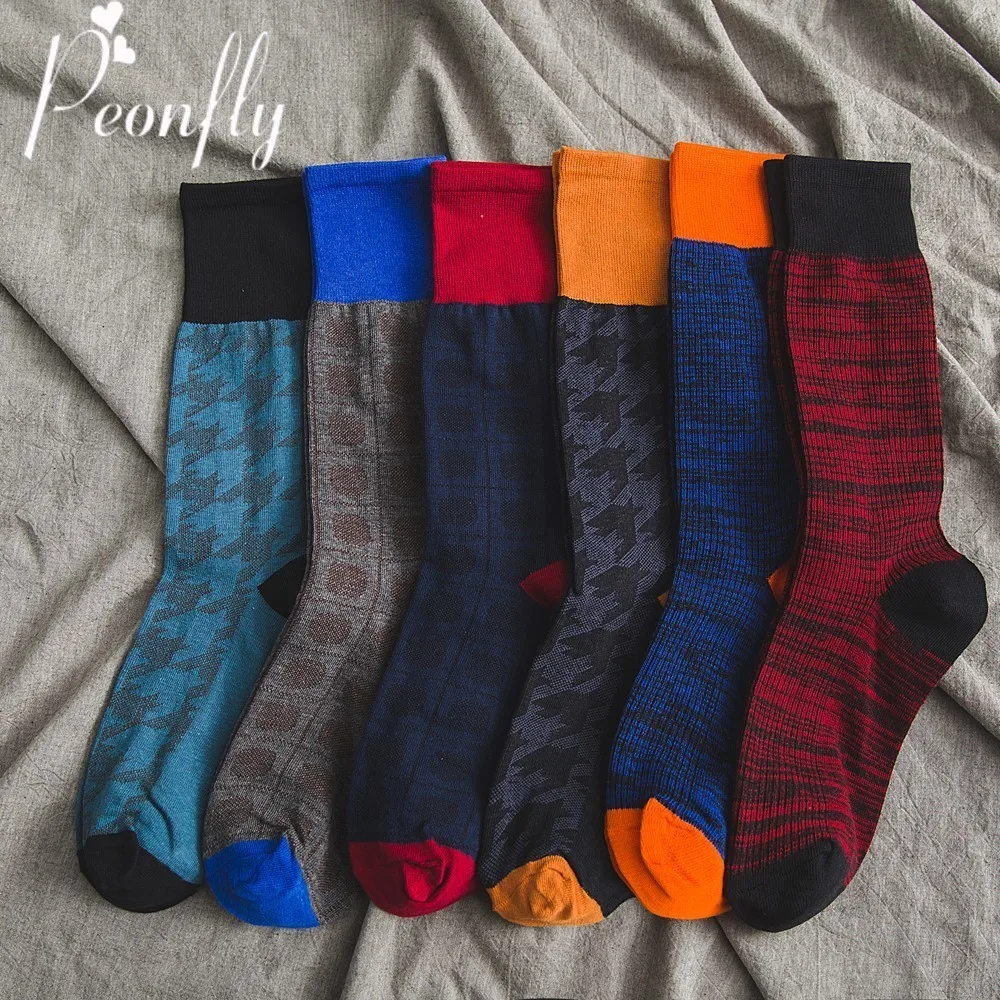 PEONFLY men fashion Stitching sock colorful lattice Striped patterns male Casual Comfortable High Quality business cotton socks
PEONFLY men fashion Stitching sock colorful lattice Striped patterns male Casual Comfortable High Quality business cotton socks