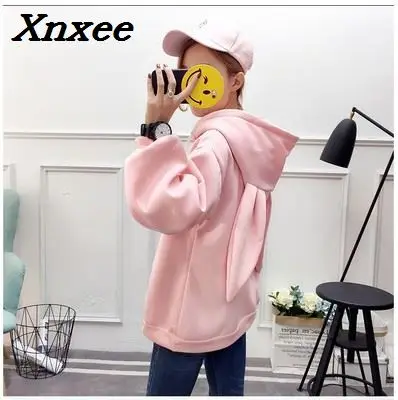 Women hoodies sweatshirt pullover hooded hoody rabbit ears embroidery casual loose sweatshirts long sleeve tracksuit 
Women hoodies sweatshirt pullover hooded hoody rabbit ears embroidery casual loose sweatshirts long sleeve tracksuit