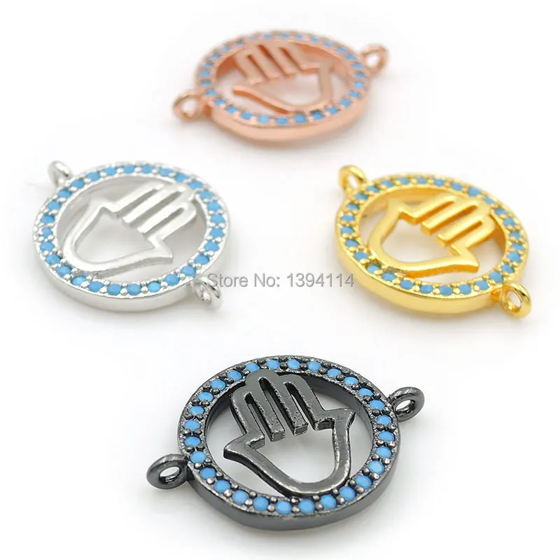 17*13*2mm Micro Pave Kallaite CZ Round Connector With Hollow Palm Fit For Women As DIY Bracelets Accessory
17*13*2mm Micro Pave Kallaite CZ Round Connector With Hollow Palm Fit For Women As DIY Bracelets Accessory