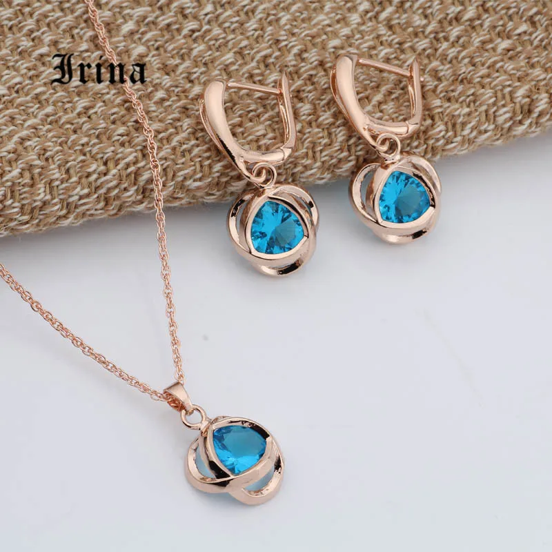 Irina Wedding Accessories Charming Fashion Jewelry Set Women Rose Gold Color Chain Necklace Earrings Set Zircons Jewelry Sets
Irina Wedding Accessories Charming Fashion Jewelry Set Women Rose Gold Color Chain Necklace Earrings Set Zircons Jewelry Sets