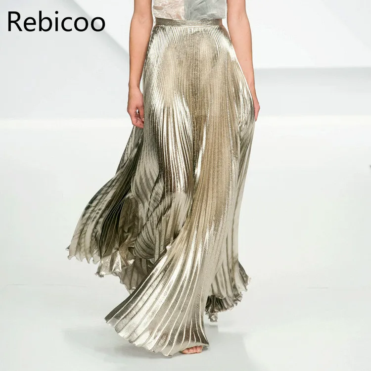 False Silk Elastic Waist Long Pleated Skirt High Waist Skirts Fashion Women Spring Autumn Winter Summer Skirt Wear
False Silk Elastic Waist Long Pleated Skirt High Waist Skirts Fashion Women Spring Autumn Winter Summer Skirt Wear