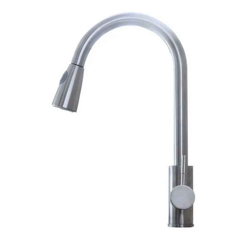 brushed stainless steel rotatable kitchen sink faucet,hot and cold water mixer tap with pull out,kitchen sink water valve,J18379
brushed stainless steel rotatable kitchen sink faucet,hot and cold water mixer tap with pull out,kitchen sink water valve,J18379