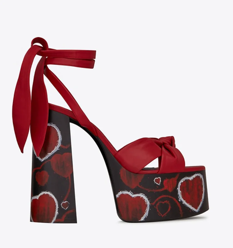 New Heart Cow Suede Leather Bowtie Back Lace Up Sandals Platform Chunky Heels Female Gladiator Zapatos Mujer Shoes
New Heart Cow Suede Leather Bowtie Back Lace Up Sandals Platform Chunky Heels Female Gladiator Zapatos Mujer Shoes