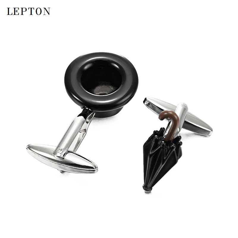 Hot Sale Black Umbrella Hat Cufflinks For Mens Lepton England Gentleman hat Design cufflinks Men shirt cuffs Cuff links gemelos
Hot Sale Black Umbrella Hat Cufflinks For Mens Lepton England Gentleman hat Design cufflinks Men shirt cuffs Cuff links gemelos