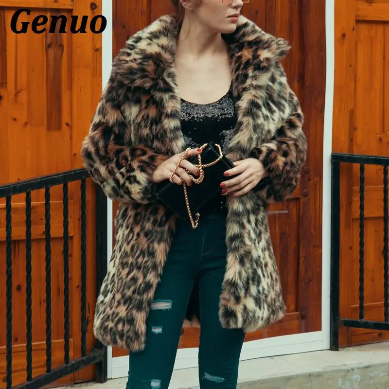 Genuo Women Leopard Print Faux Fur Coat Winter Thicken Warm Long Sleeve Slim Fur Coat Outerwear Elegant Trench Overcoats Street
Genuo Women Leopard Print Faux Fur Coat Winter Thicken Warm Long Sleeve Slim Fur Coat Outerwear Elegant Trench Overcoats Street