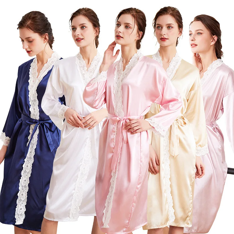 Free shipping Real Silk Robe Woman Long Fund Long Sleeve Lace Dressing Gown Silk Bathrobe Live With One Own Family Serve
Free shipping Real Silk Robe Woman Long Fund Long Sleeve Lace Dressing Gown Silk Bathrobe Live With One Own Family Serve