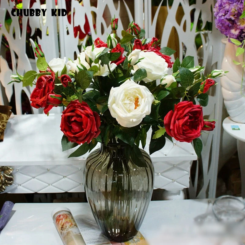 High simulation real touch 3 heads PU artificial rose flowers wholesale wedding decorative long stem real touch PU rose 6pcs/lot
High simulation real touch 3 heads PU artificial rose flowers wholesale wedding decorative long stem real touch PU rose 6pcs/lot