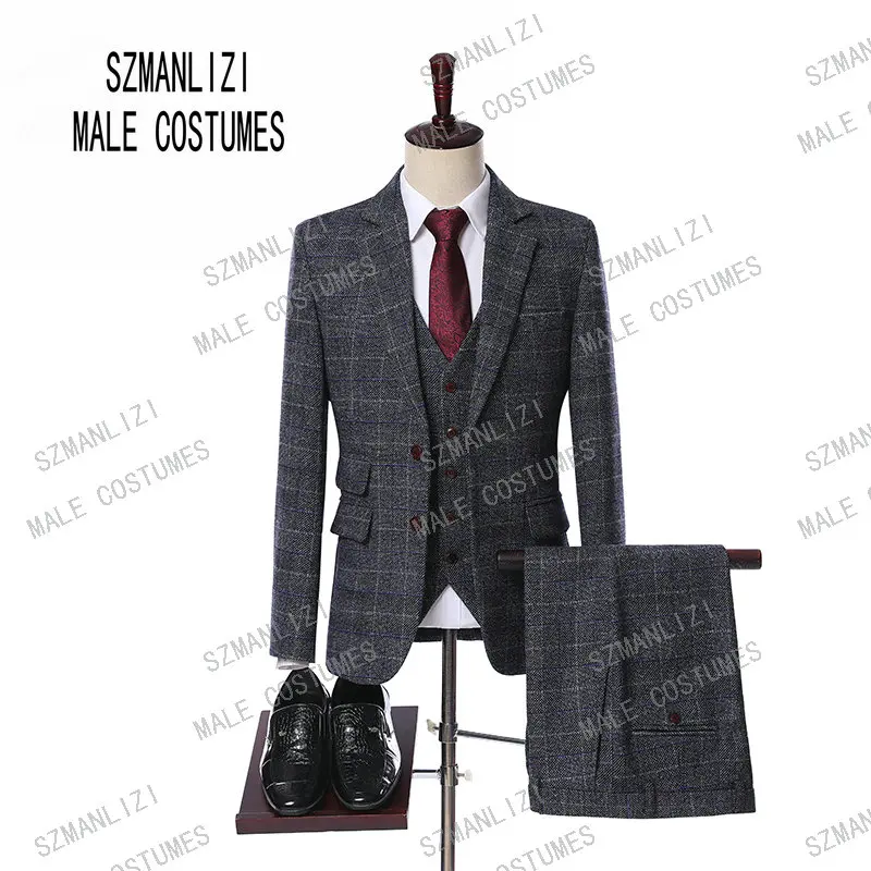 Men Wedding Suits 2019 New Design Custom Made Groomsmen Grey Wool Business Groom Tuxedos Mens Tuxedo Wedding/Prom Suits 3 Pieces
Men Wedding Suits 2019 New Design Custom Made Groomsmen Grey Wool Business Groom Tuxedos Mens Tuxedo Wedding/Prom Suits 3 Pieces