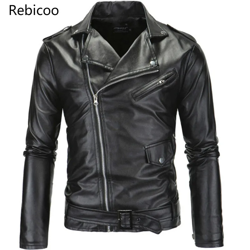 New Casual Slim Men's Spring Autumn Leather Jacket Fashion Men Zipper Solid Color Male PU Leather Motorcycle Jacket Coats
New Casual Slim Men's Spring Autumn Leather Jacket Fashion Men Zipper Solid Color Male PU Leather Motorcycle Jacket Coats