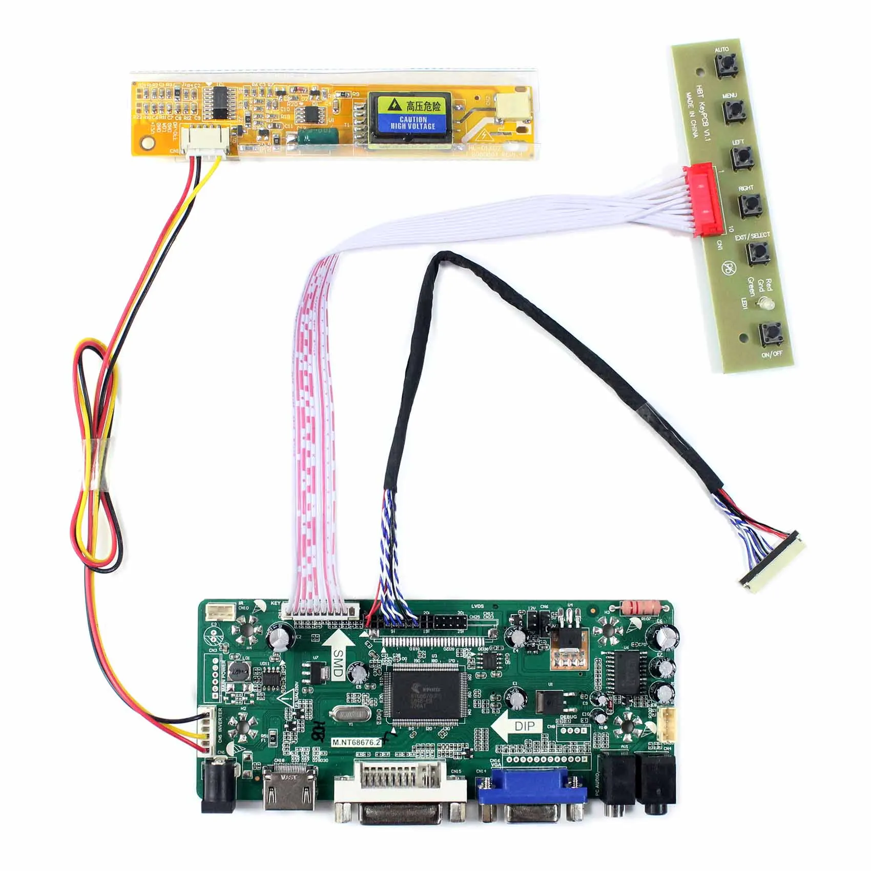 HD MI VGA DVI LCD Controller Board M.NT68676 Work for 12.1inch 1024x768LTN121XJ-L02/L07 HT121X01-101 N121X5-L06 N121IA-L02
HD MI VGA DVI LCD Controller Board M.NT68676 Work for 12.1inch 1024x768LTN121XJ-L02/L07 HT121X01-101 N121X5-L06 N121IA-L02