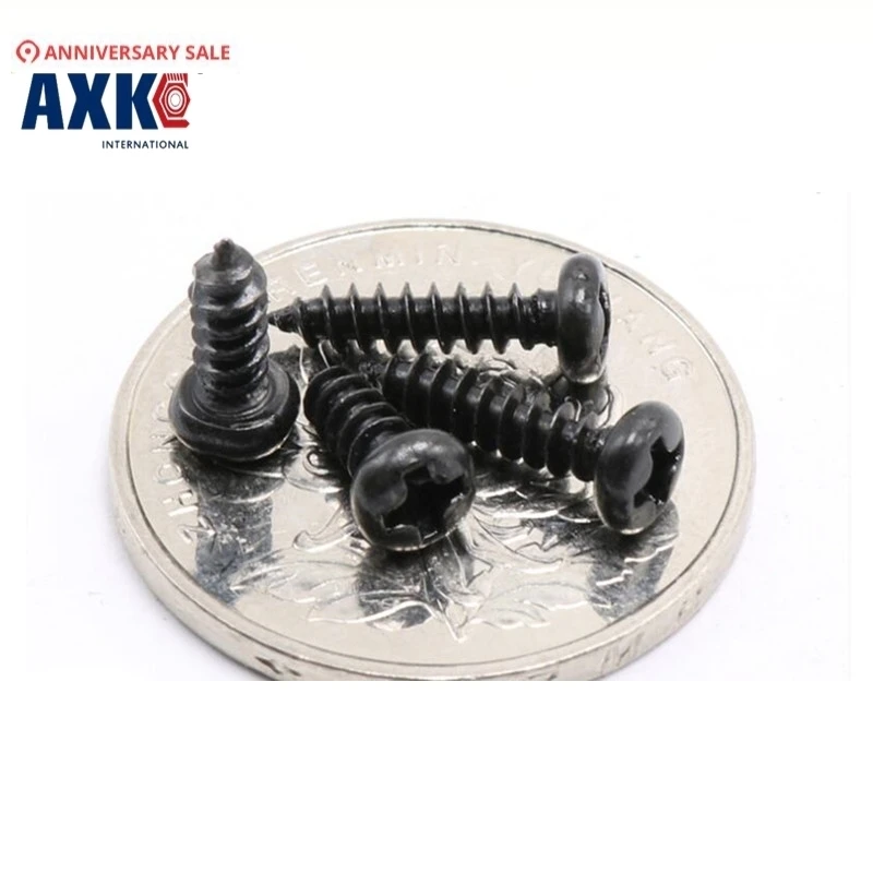 1000pcs M1.7*3/4/5/6/8/10/12 1.7mm Black Micro Electronic Screw Cross Recessed Phillips Round Pan Head Self Tapping visserie
1000pcs M1.7*3/4/5/6/8/10/12 1.7mm Black Micro Electronic Screw Cross Recessed Phillips Round Pan Head Self Tapping visserie