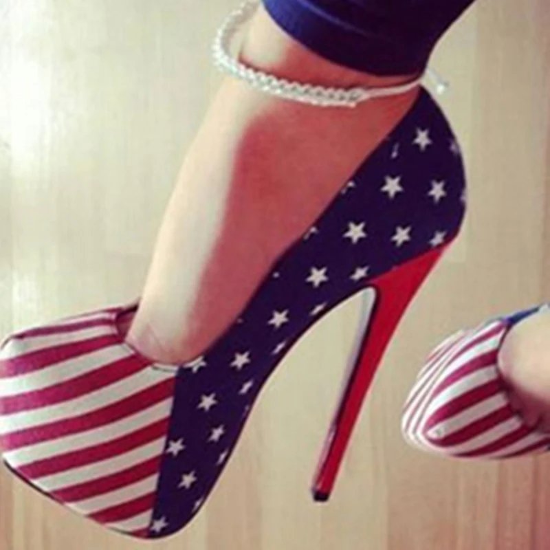 Personal Country Flag Patchwork Pumps Women Sexy Platform Super High Heels Street Fashion Cloth High Heeled Shoes for Big Size
Personal Country Flag Patchwork Pumps Women Sexy Platform Super High Heels Street Fashion Cloth High Heeled Shoes for Big Size