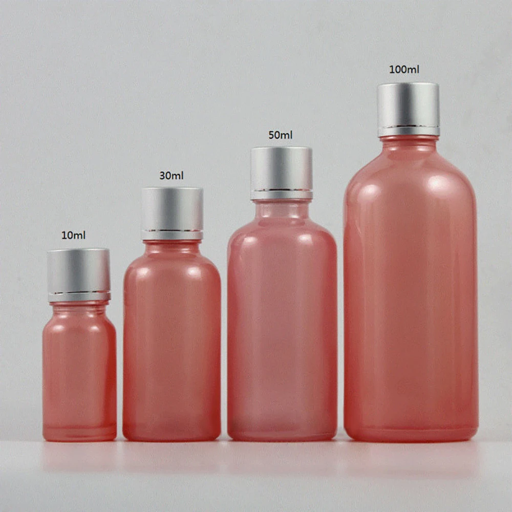 50pcs wholesale 50 ml pink color Glass Essential Oil container With matte silver aluminum screw cap, 50ml Essential Oil bottle
50pcs wholesale 50 ml pink color Glass Essential Oil container With matte silver aluminum screw cap, 50ml Essential Oil bottle