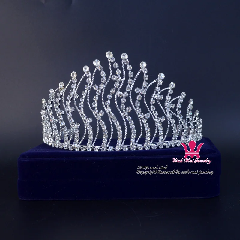 Beauty Pageant Queen Crown Wavy Bridal Wedding Tiara Rhinestone Crystal Headdress Princess Pretty Girls Party Show Prom Hairwear
Beauty Pageant Queen Crown Wavy Bridal Wedding Tiara Rhinestone Crystal Headdress Princess Pretty Girls Party Show Prom Hairwear