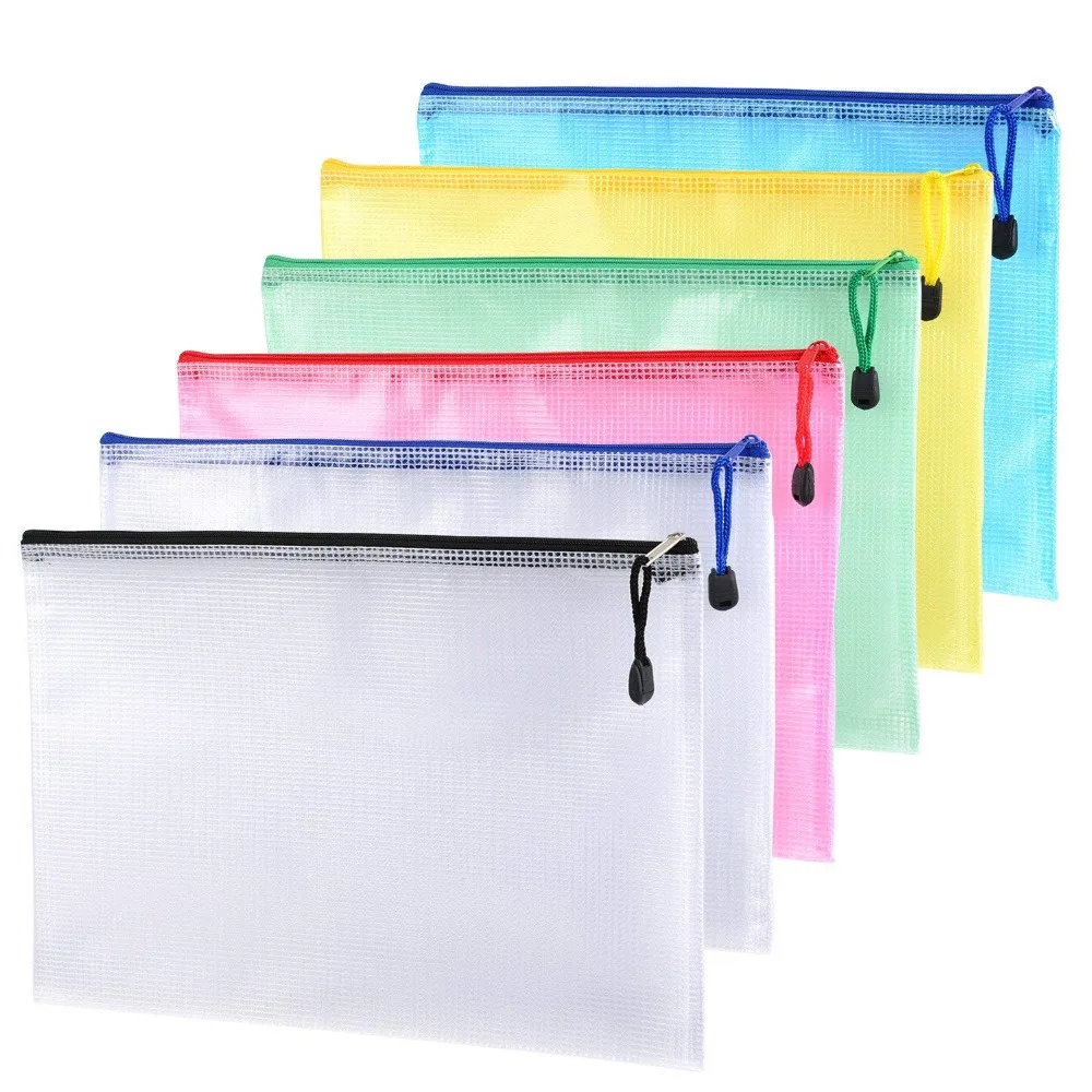 12 Pieces A4 Zipper File Bags Mesh Document Plastic Wallet Bags For Office Supplies, Cosmetic, Bills Storage Color Random
12 Pieces A4 Zipper File Bags Mesh Document Plastic Wallet Bags For Office Supplies, Cosmetic, Bills Storage Color Random