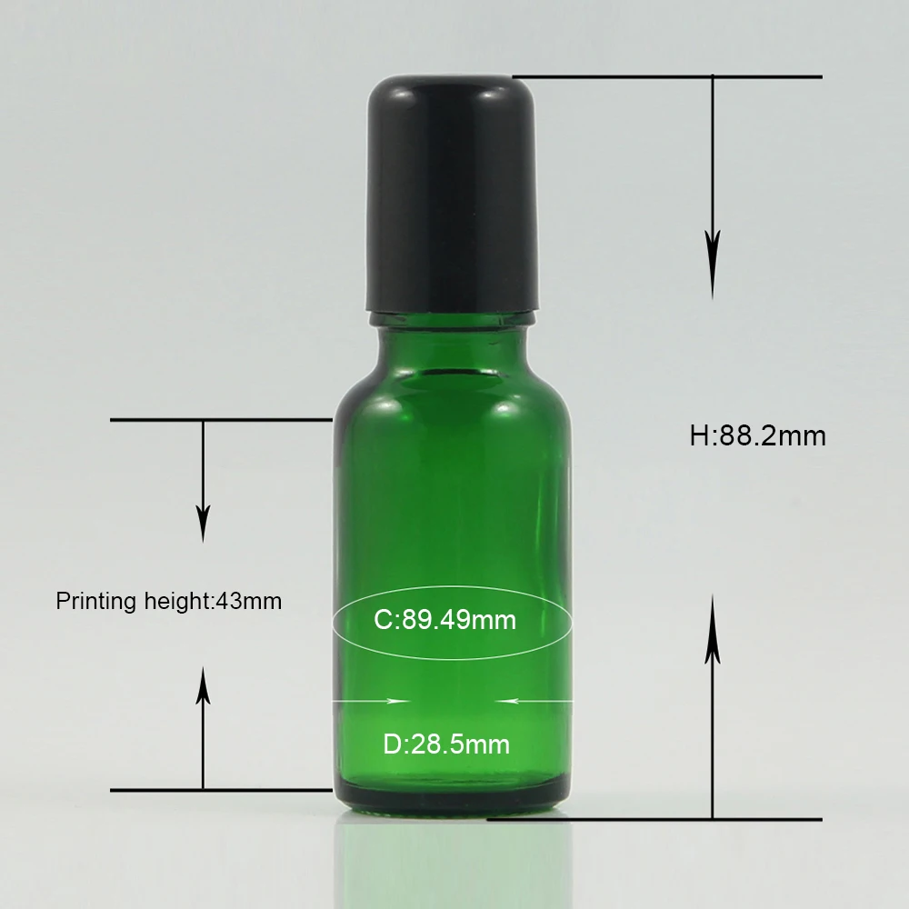 Luxury green glass bottle with balck lids 20ml, cosmetic plastic roller ball bottles 20ml
Luxury green glass bottle with balck lids 20ml, cosmetic plastic roller ball bottles 20ml