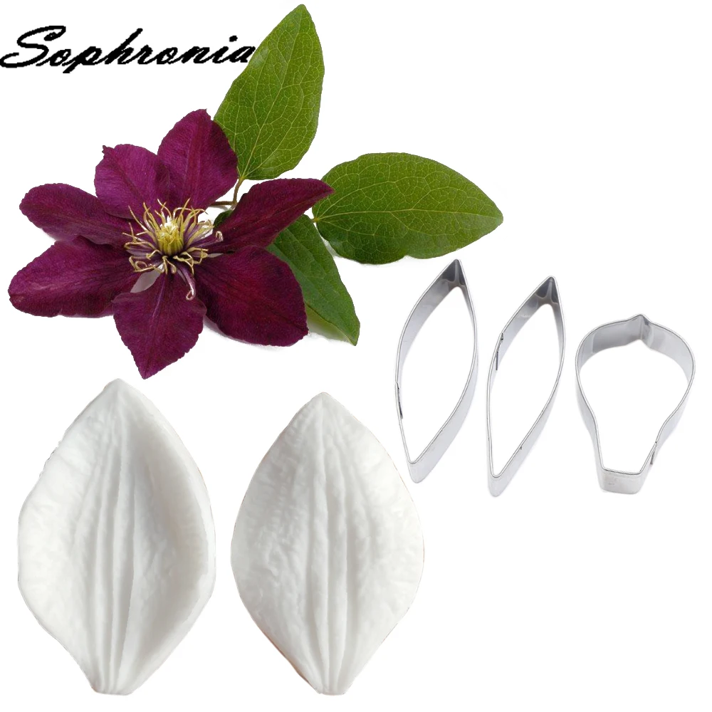 Clematis Petal Veiner &Cutter Silicone Molds Crafts For Chocolate Candy Jelly Moulds Baking Pastry Home and Kitchen Baking
Clematis Petal Veiner &Cutter Silicone Molds Crafts For Chocolate Candy Jelly Moulds Baking Pastry Home and Kitchen Baking