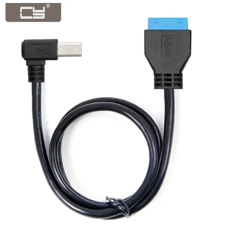 CY 50cm USB 3.0 B Type Male to 3.0 Motherboard 19pin Header Cable 90 Degree Left angled
CY 50cm USB 3.0 B Type Male to 3.0 Motherboard 19pin Header Cable 90 Degree Left angled