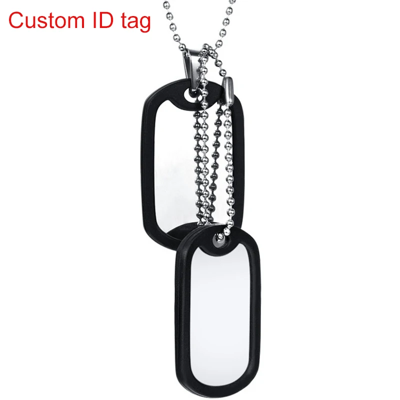 Personalized Military ID Dog Tag Pendant Necklace Custom Engraved Men Army Tags Lettering Name Stainless Steel Jewelry Gifts
Personalized Military ID Dog Tag Pendant Necklace Custom Engraved Men Army Tags Lettering Name Stainless Steel Jewelry Gifts