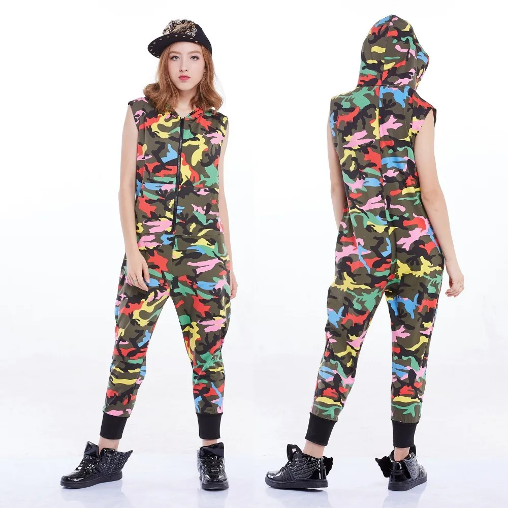 European Dance Costume for Stage Performance, Loose Harem Jumpsuit, Fashionable Camouflage Streetwear, One Piece Pants
European Dance Costume for Stage Performance, Loose Harem Jumpsuit, Fashionable Camouflage Streetwear, One Piece Pants