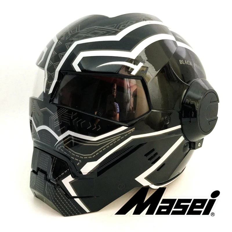 2019 Bright Black panther MASEI 610 Iron Men helmet motorcycle half helmet open face helmet motocross S M L XL
2019 Bright Black panther MASEI 610 Iron Men helmet motorcycle half helmet open face helmet motocross S M L XL