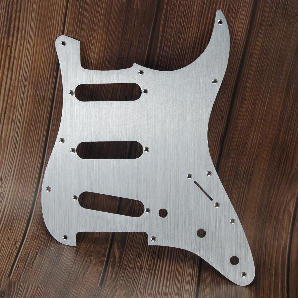 FLEOR Silver Aluminum Metal Guitar Pickguard Anodized 11 Hole Electric Guitar Pickguard SSS for Guitar Parts
FLEOR Silver Aluminum Metal Guitar Pickguard Anodized 11 Hole Electric Guitar Pickguard SSS for Guitar Parts