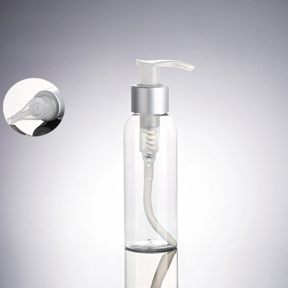 New design 100ml travel body lotion plastic bottle with turn locking capability, PET shower gel bottle with matte silver aluminu
New design 100ml travel body lotion plastic bottle with turn locking capability, PET shower gel bottle with matte silver aluminu
