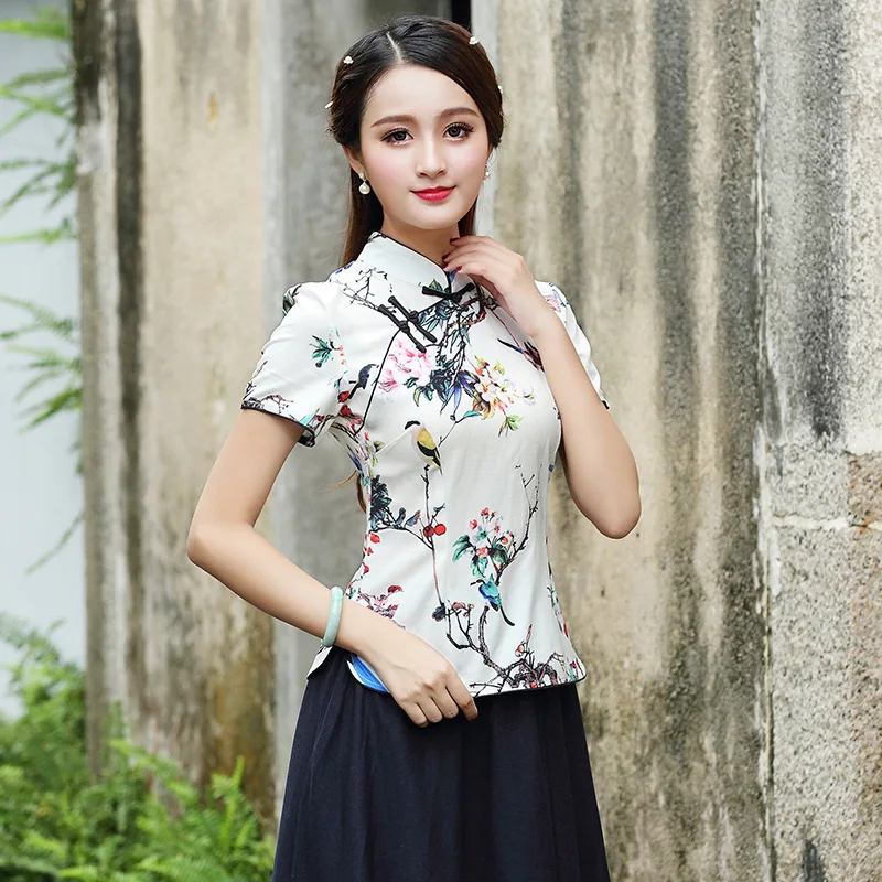 Ladies Chinese Tops Vintage Cotton Linen Shirts 3XL 4XL Plus Size Chinese Clothing Tang Tea Guzheng Qipao Blouse Traditional
Ladies Chinese Tops Vintage Cotton Linen Shirts 3XL 4XL Plus Size Chinese Clothing Tang Tea Guzheng Qipao Blouse Traditional