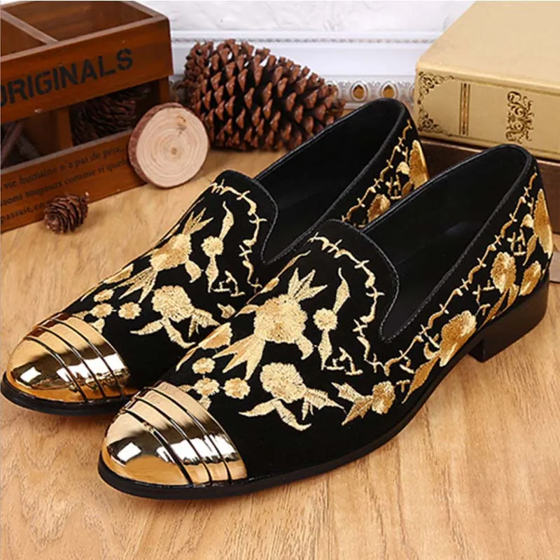 Hot Sale Bohemia Embroidery Cow Suede Loafers Men Casual Shoes Flats Slip On Sapatilha Pointed Toe Zapatos Hombre Wedding Shoes
Hot Sale Bohemia Embroidery Cow Suede Loafers Men Casual Shoes Flats Slip On Sapatilha Pointed Toe Zapatos Hombre Wedding Shoes