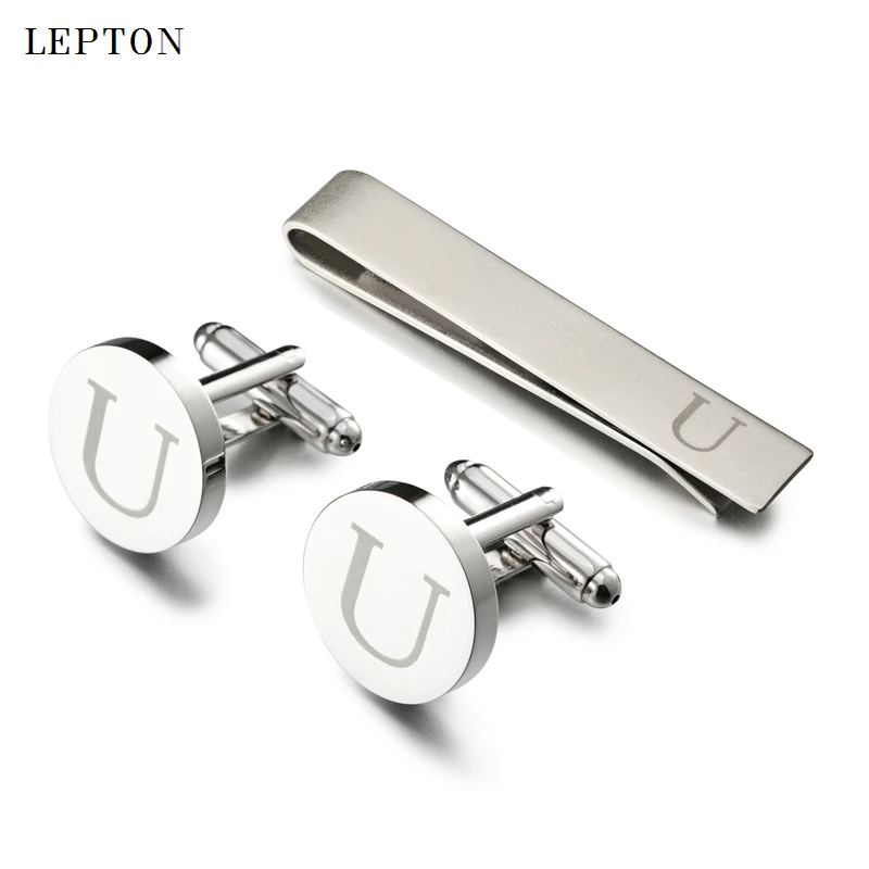 Lepton Letters Cufflinks & Tie Clips Set Silver Color Letters Of An Alphabet U Cufflinks For Mens Shirt Cuffs Cufflink Gemelos
Lepton Letters Cufflinks & Tie Clips Set Silver Color Letters Of An Alphabet U Cufflinks For Mens Shirt Cuffs Cufflink Gemelos