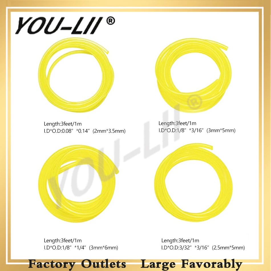 1m/39.37" Motorcycle Bike Fuel Diameter Inner Dia 3mm*5mm 3mm*6mm Yellow Pipe Fuel Filter Line Oil Pipe Fuel Tank Spare Part
1m/39.37" Motorcycle Bike Fuel Diameter Inner Dia 3mm*5mm 3mm*6mm Yellow Pipe Fuel Filter Line Oil Pipe Fuel Tank Spare Part