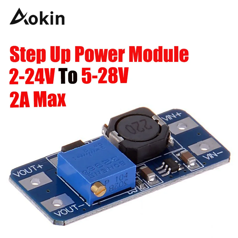 50Pcs MT3608 DC Voltage Regulator Step Up Boost Converter Power Supply Module 2V-24V to 5V-28V 2A Max
50Pcs MT3608 DC Voltage Regulator Step Up Boost Converter Power Supply Module 2V-24V to 5V-28V 2A Max