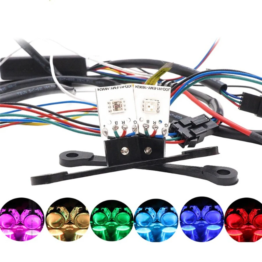 Универсальный светодиодный светильник «глаза дьявола», 2 шт., Bluetooth, RGB, цветной, управление через приложение, «глаза демона», для фар, объективов проектора, модернизация автомобиля
Универсальный светодиодный светильник «глаза дьявола», 2 шт., Bluetooth, RGB, цветной, управление через приложение, «глаза демона», для фар, объективов проектора, модернизация автомобиля