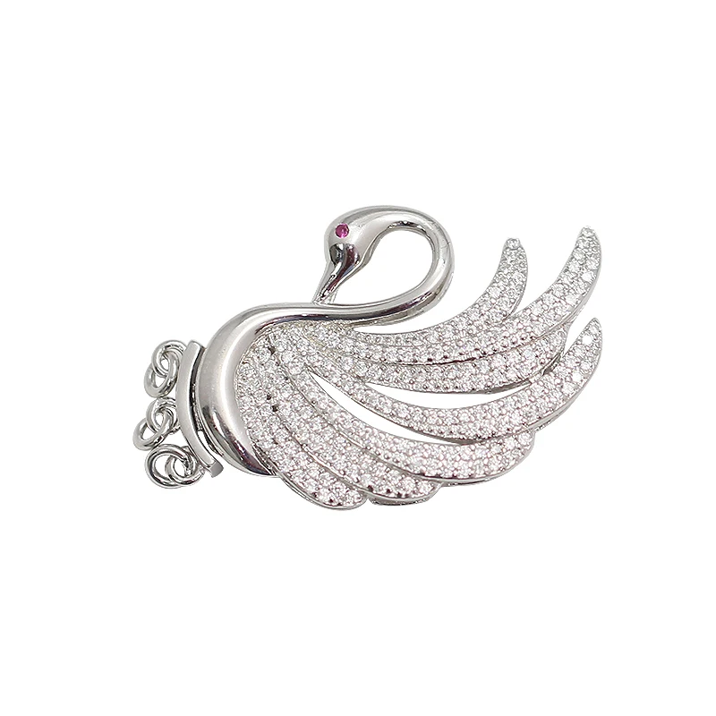 Beadsnice 925 Sterling Silver Swan Bracelet Necklace Clasp Inlaying Zircon Clasps for Jewelry Making 39211
Beadsnice 925 Sterling Silver Swan Bracelet Necklace Clasp Inlaying Zircon Clasps for Jewelry Making 39211