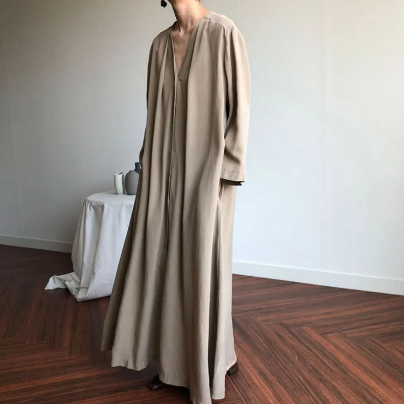 Sexy V-neck Long Sleeves Vestido with Belt Vintage Femme Dress Elegant Women Korean Spring Long Shirt Dresses
Sexy V-neck Long Sleeves Vestido with Belt Vintage Femme Dress Elegant Women Korean Spring Long Shirt Dresses