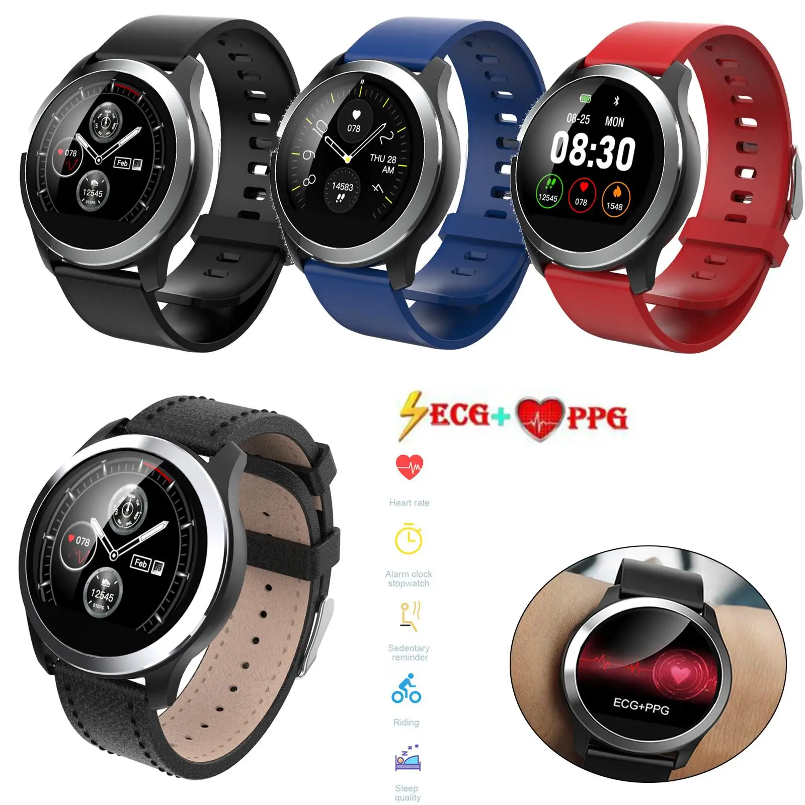 Fitness Tracker ECG PPG Bracelet Smart Watch Heart Rate Monitoring Sleep Monitor Phone Mate for Men Women Boys Girls
Fitness Tracker ECG PPG Bracelet Smart Watch Heart Rate Monitoring Sleep Monitor Phone Mate for Men Women Boys Girls