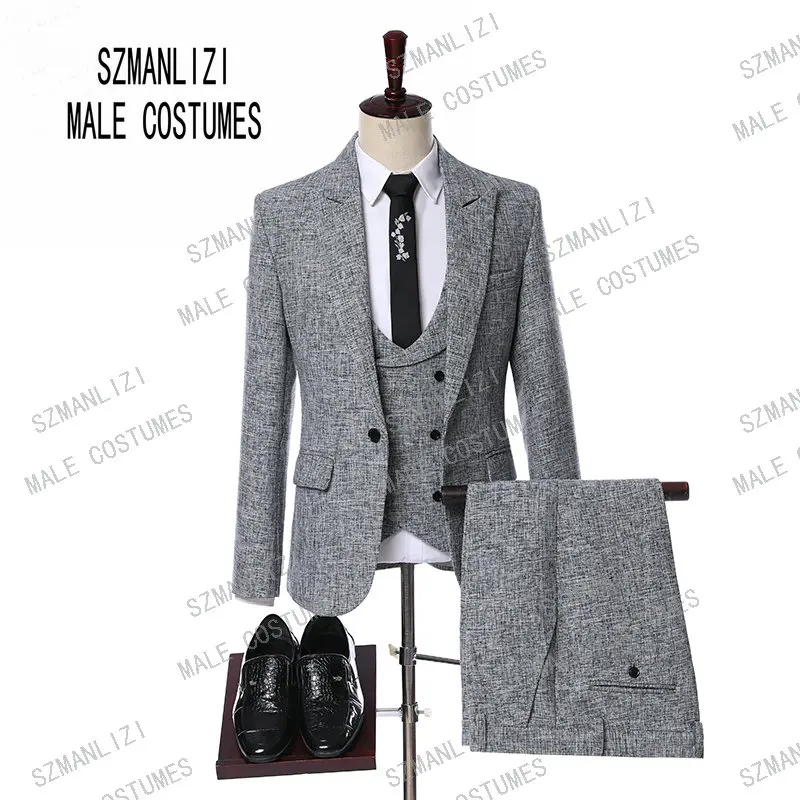 Latest Coat Pant Designs Suits Men 2019 Custom Made Formal Groom Grey Suit Slim Fit Business Mens Tuxedo Wedding Suit For Men
Latest Coat Pant Designs Suits Men 2019 Custom Made Formal Groom Grey Suit Slim Fit Business Mens Tuxedo Wedding Suit For Men