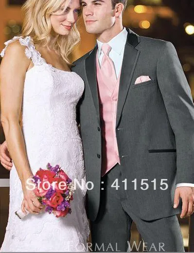 FREE SHIPPING\Dark gray Notch Lapel Groom wear Tuxedos Groomsmen Men Wedding suits/Best man dress/CUSTOM made cheap GROOM vest
FREE SHIPPING\Dark gray Notch Lapel Groom wear Tuxedos Groomsmen Men Wedding suits/Best man dress/CUSTOM made cheap GROOM vest