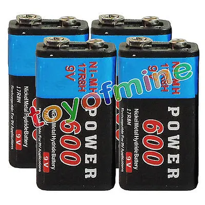 2/4/6/8/10/12/16pcs Durable 9V 9 Volt 600mAh Power Black Ni-Mh Rechargeable Battery PPS block
2/4/6/8/10/12/16pcs Durable 9V 9 Volt 600mAh Power Black Ni-Mh Rechargeable Battery PPS block