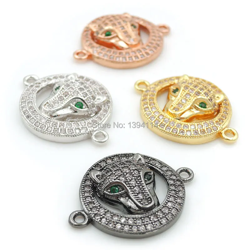 22*16*5mm Micro Pave Clear&Green CZ Wolf Head Round Connector Fit For Women As DIY Bracelets Accessory
22*16*5mm Micro Pave Clear&Green CZ Wolf Head Round Connector Fit For Women As DIY Bracelets Accessory